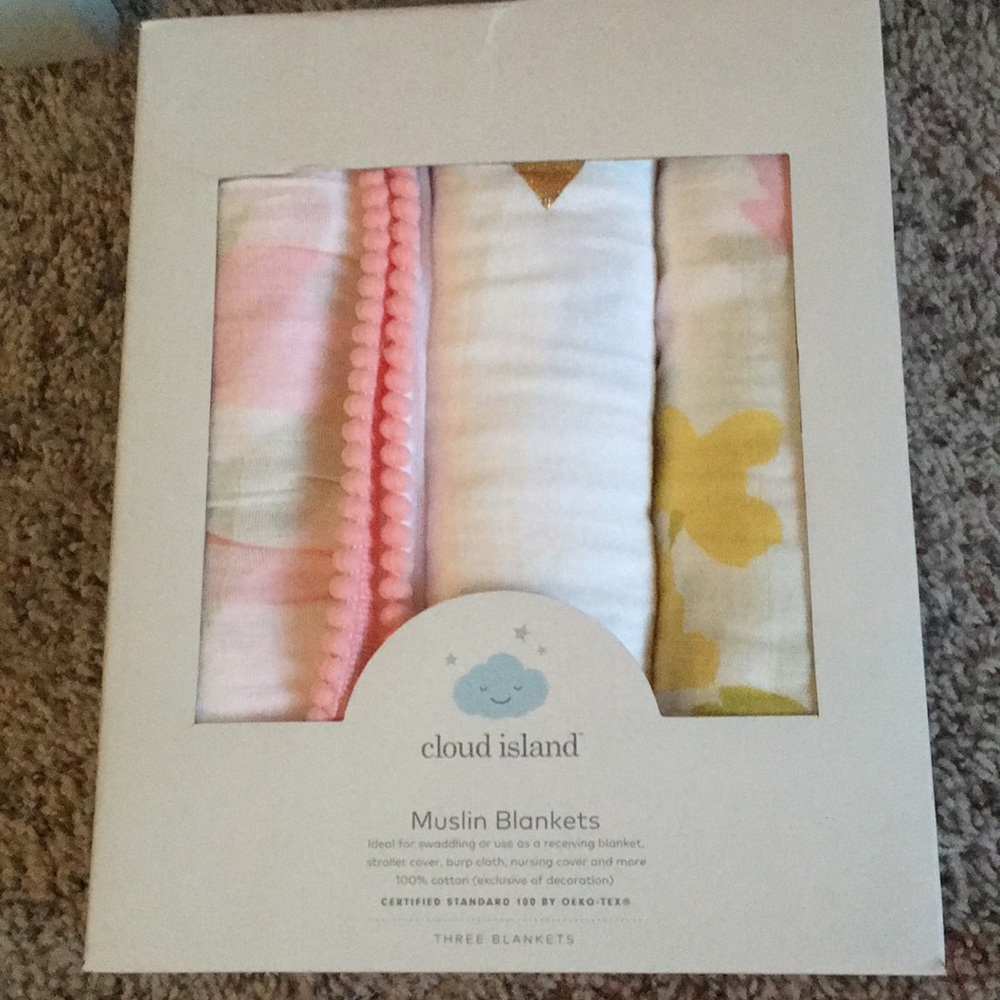 New Baby Girl Muslin Blankets